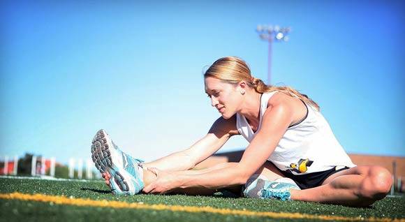 Stretching For A Big Race